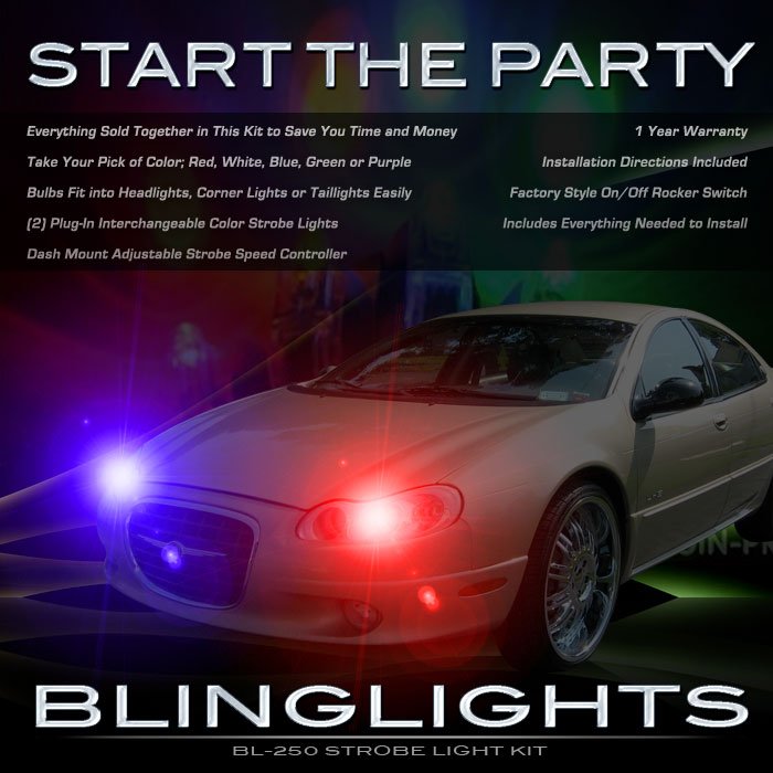 Chrysler LHS Strobe Lights for Headlamps Headlights Head Lamps Police Strobes Light Lamp Kit