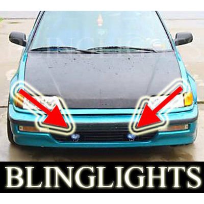 1989 1990 1991 Honda Civic Si Hatch Xenon Foglamps Foglights Fog Lamps Driving Lights Kit