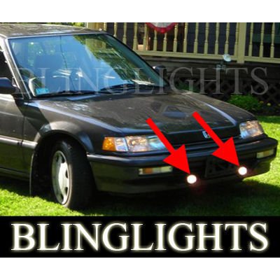 1988 1989 1990 1991 Honda Civic Sedan Hatch Wagon STD DX LX EX Xenon Fog Lamps Driving Lights Kit