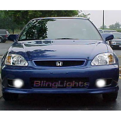 1999 2000 Honda Civic Coupe Si Xenon Foglamps Foglights Fog Lamps Driving Lights Kit