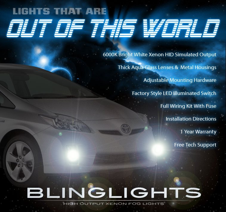 2010 2011 Toyota Prius Xenon Fog Lights Driving Lamps II III IV Hybrid kit