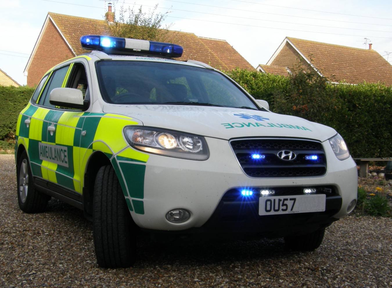 Hyundai Santa Fe Strobe Police Lights for Headlamps Headlights Head Lamps Lights Strobes