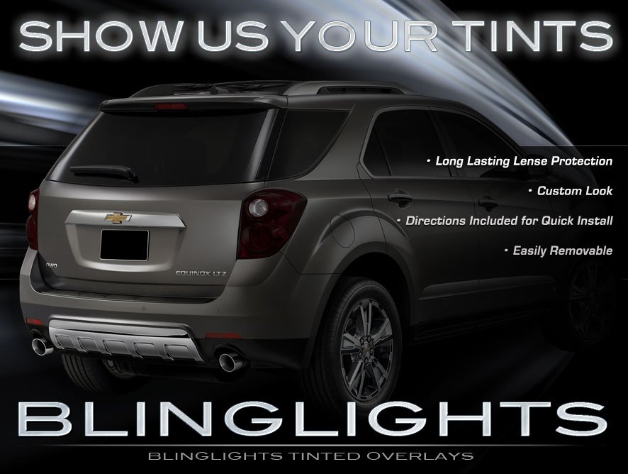Chevrolet Chevy Equinox Tint Smoke Overlays Film for Taillamps Taillights Tail Lamps Lights