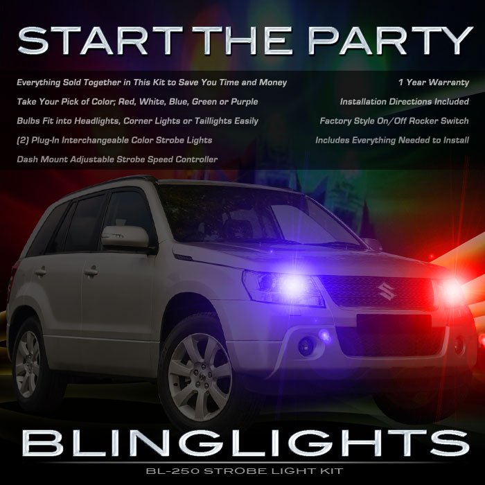 Suzuki Grand Vitara Police Strobes Lights for Headlamps Headlights Head Lamps Strobe Light Kit