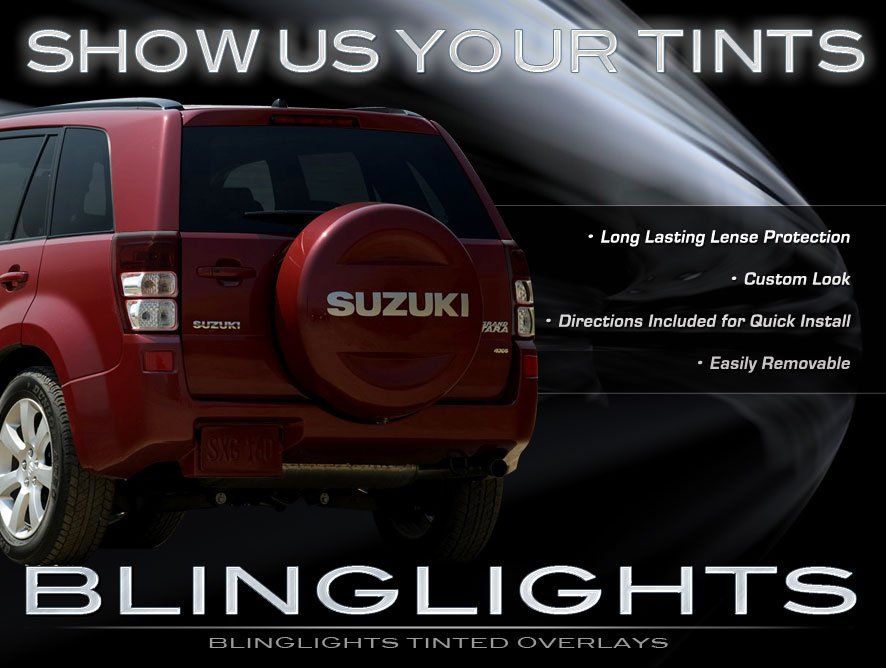 Suzuki Grand Vitara Tinted Smoked Taillamps Taillights Tail Lamps Lights Protection Overlays Film