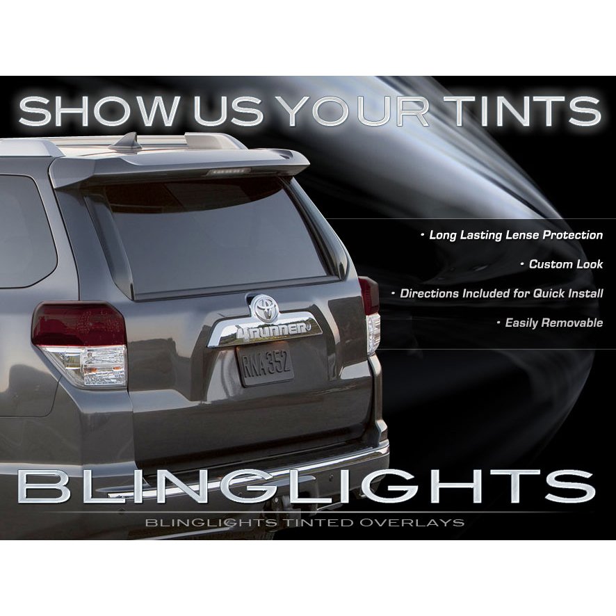 2010-2013 Toyota 4Runner Tinted Smoke Tail Lamps Lights Overlays Film Protection