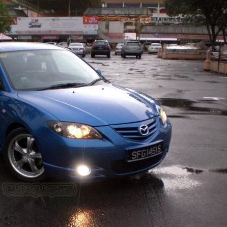 2004 2005 2006 Mazda3 Mazda 3 SP23 BK Series 1 Halo Fog Lamps Angel Eye Driving Lights Foglamps Kit