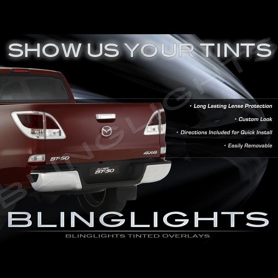 Mazda BT-50 BT50 Tinted Smoked Taillamps Taillights Tail Lamps Lights Protection Overlays Film