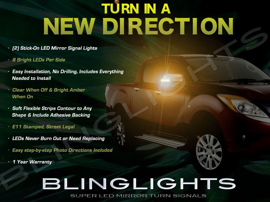 Mazda BT-50 BT50 LED Side View Mirror Turnsignal Accent Lights Mirrors Turn Signals Lamps Signalers