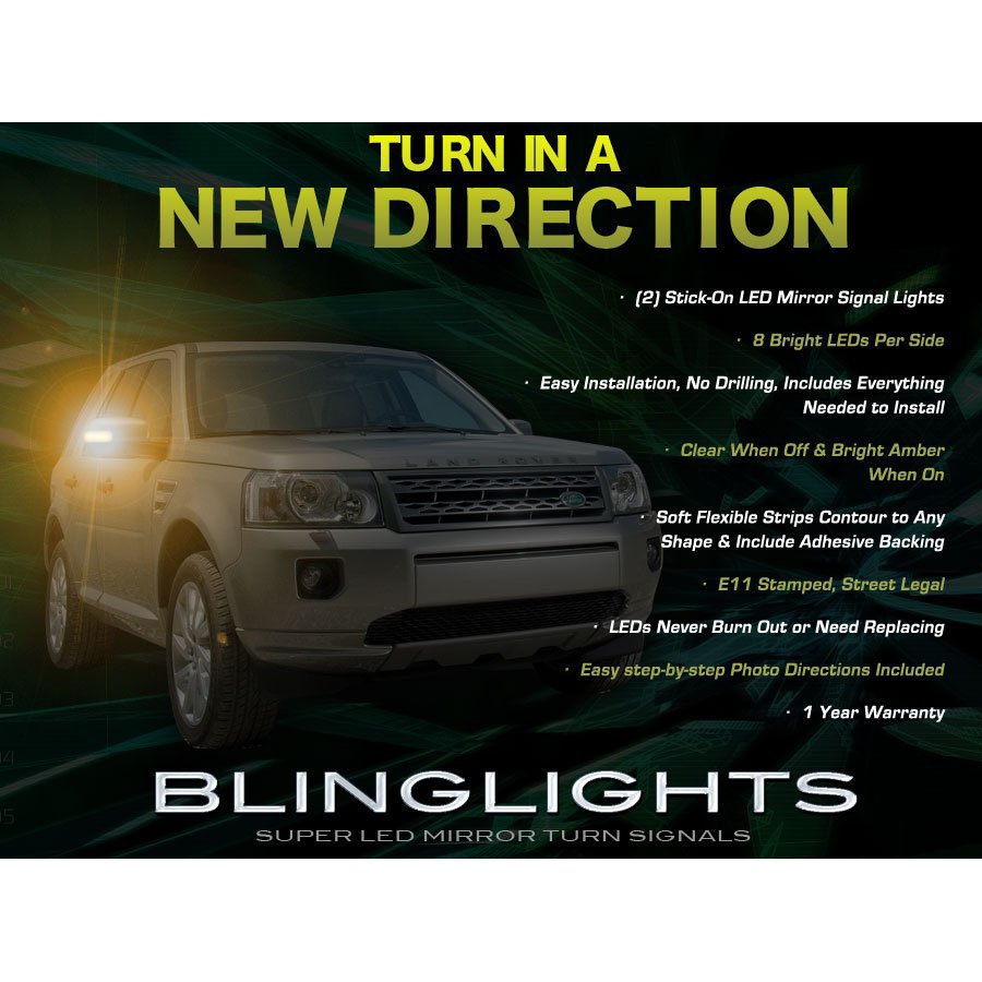 Land Rover LR2 Freelander 2 LED Side Mirror Turnsignal Lights Turn Signal Lamps Mirrors Signalers