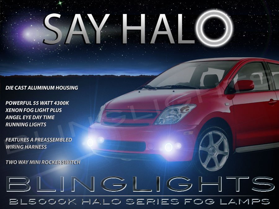 2004 2005 2006 Scion xA Halo Fog Lamps Angel Eye Driving Lights Foglamps Foglights Drivinglights Kit