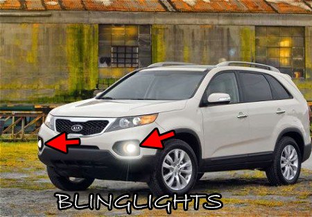 2010 2011 2012 Kia Sorento Xenon Fog Lamps Driving Lights Foglamps Foglights Kit
