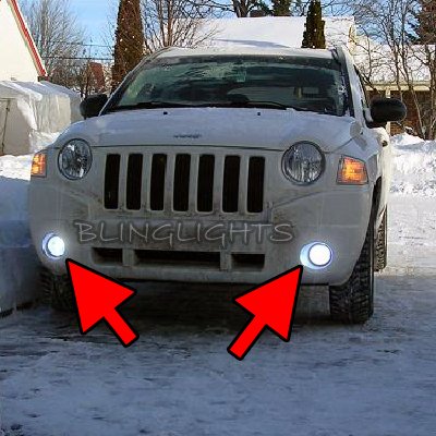 2007 2008 2009 2010 Jeep Compass Xenon Foglamps Foglights Driving Fog Lamps Lights Kit