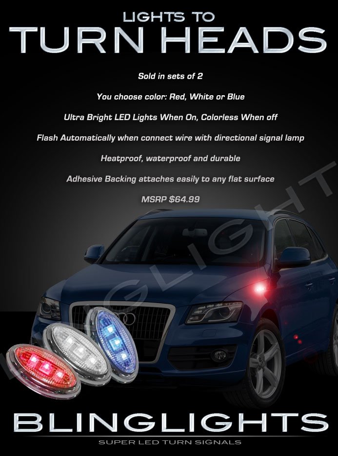 Audi Q5 LED Side Turnsignal Markers Lamps Turn Signal Accents Lights Signalers Accent Marker Signals