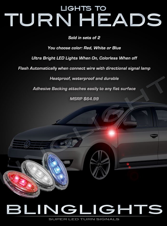 Volkswagen VW Passat LED Turnsignal Side Markers Lamps Accents Turn Signal Lights LEDs Signalers