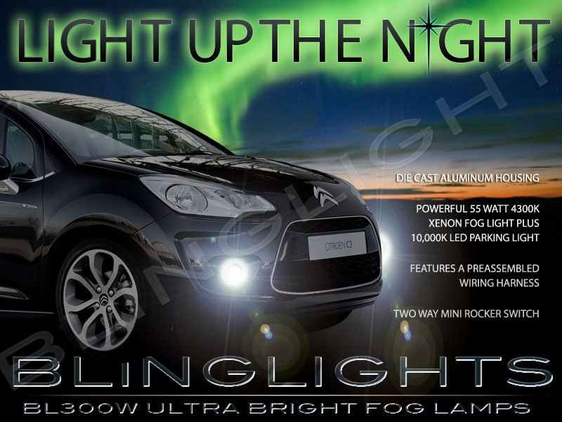 2009 2010 2011 2012 Citroën C3 Xenon Fog Lamp Driving Light Kit