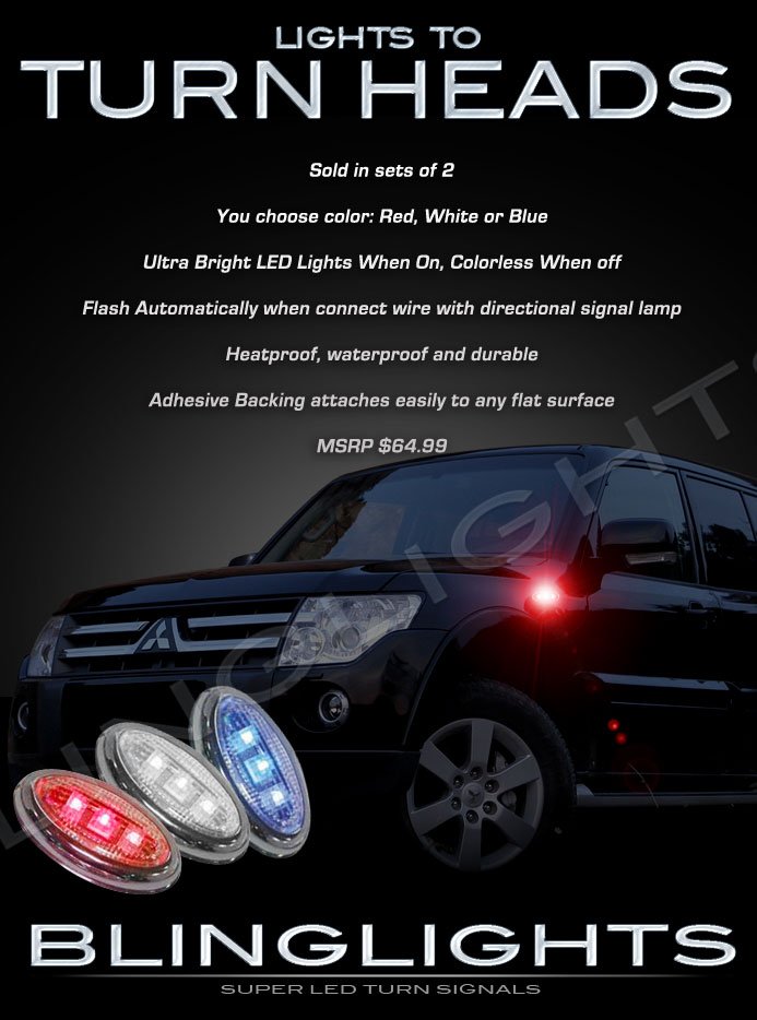 Mitsubishi Pajero LED Side Marker Turnsignals Lights Accents Turn Signals Lamps Signalers Markers