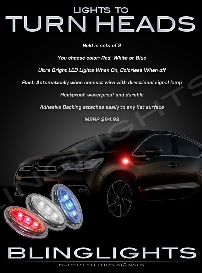Citroen Citroën DS4 LED Side Marker Turnsignals Lights Accents Turn Signals Lamps Signalers Markers