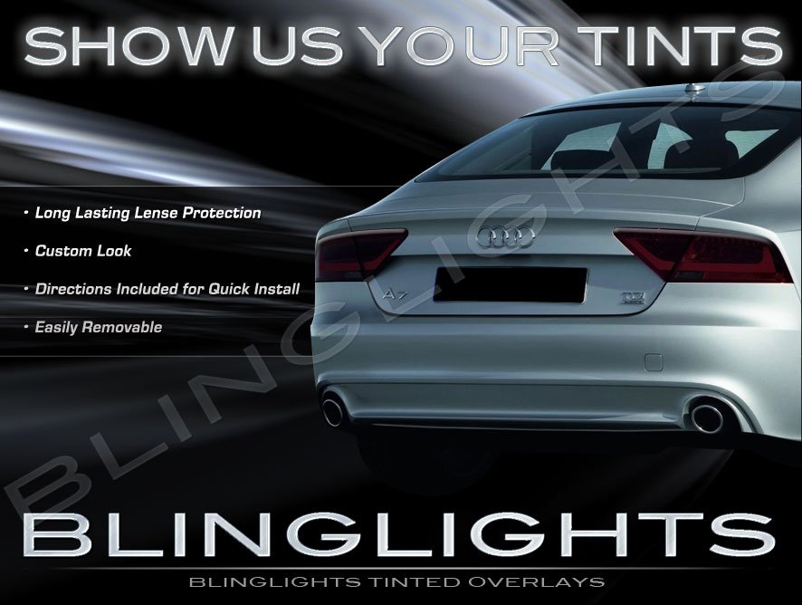 Audi A7 RS7 Tinted Tail Lamp Light Overlays Kit Smoked Film Protection