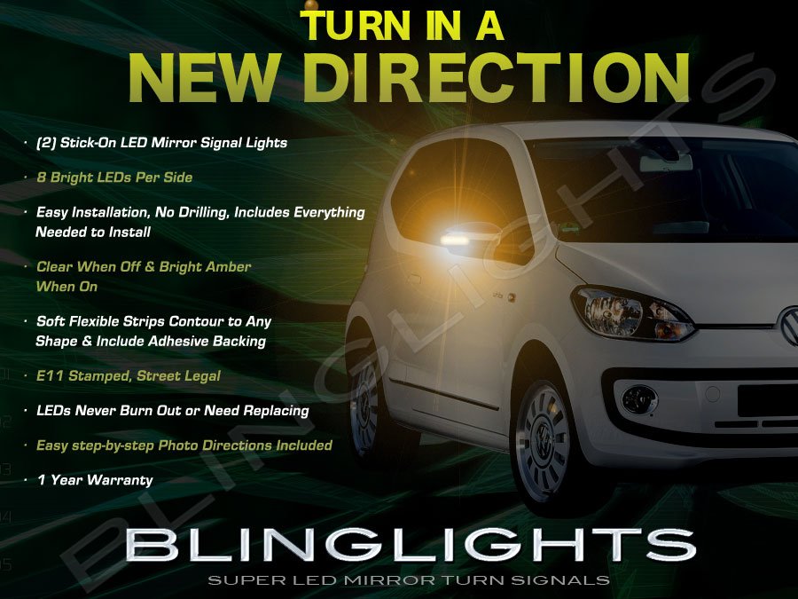 Skoda Citigo LED Side Mirrors Turnsignals Lights Mirror Turn Signals Lamps Signalers Accents Å koda
