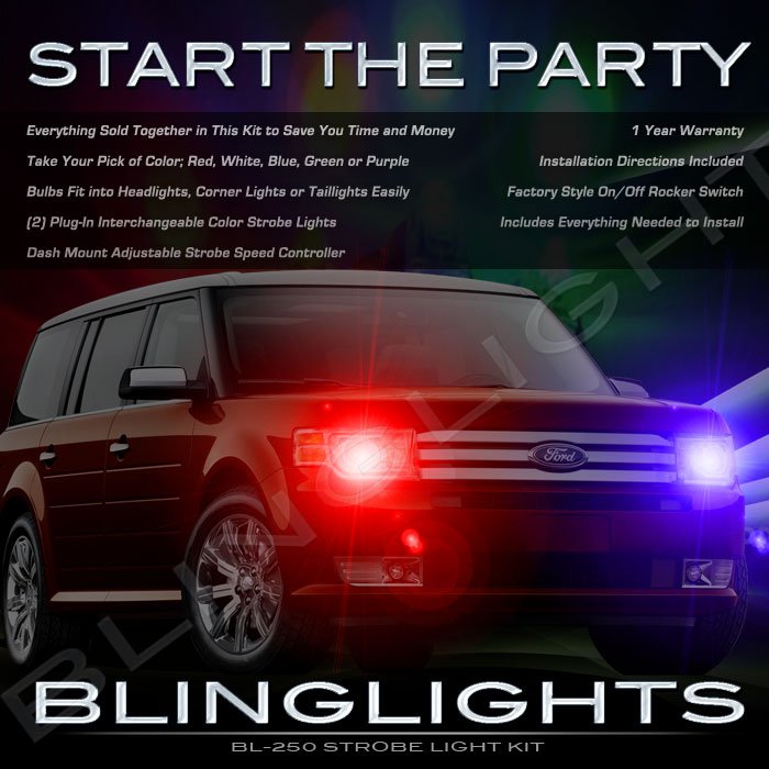 Ford Flex Police Strobe Light Kit for Headlamps Headlights Head Lights Lamps Strobes