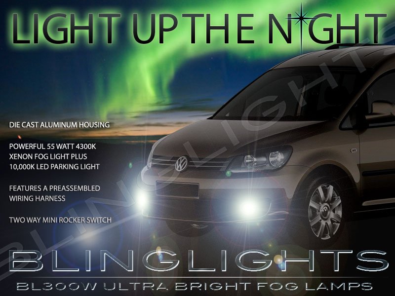 2011 2012 2013 Volkswagen VW Caddy Xenon Fog Lamps Driving Lights Foglamps Foglights Kit