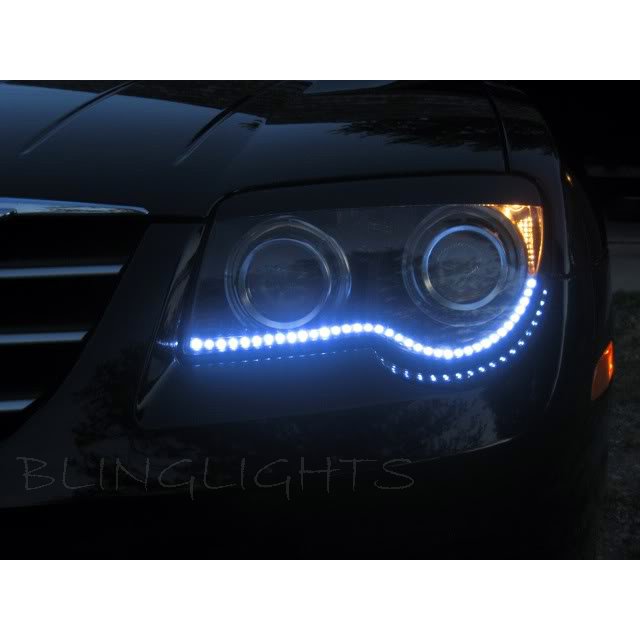 blinglights Chrysler Crossfire LED DRL Head Light Strips Day Time