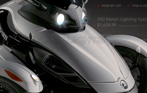 Can-Am Spyder Roadster Trike Xenon HID Conversion Kit for Headlamps Headlights Head Lamps Lights