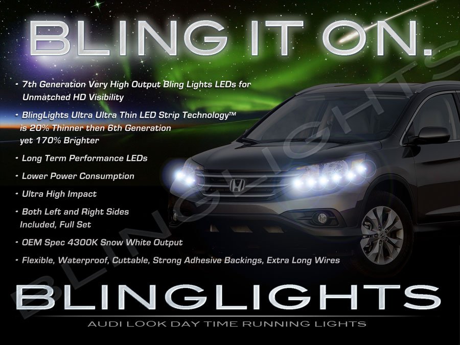 Honda CR-V LED DRL Head Light Strips Daytime Running Lamp Kit CRV