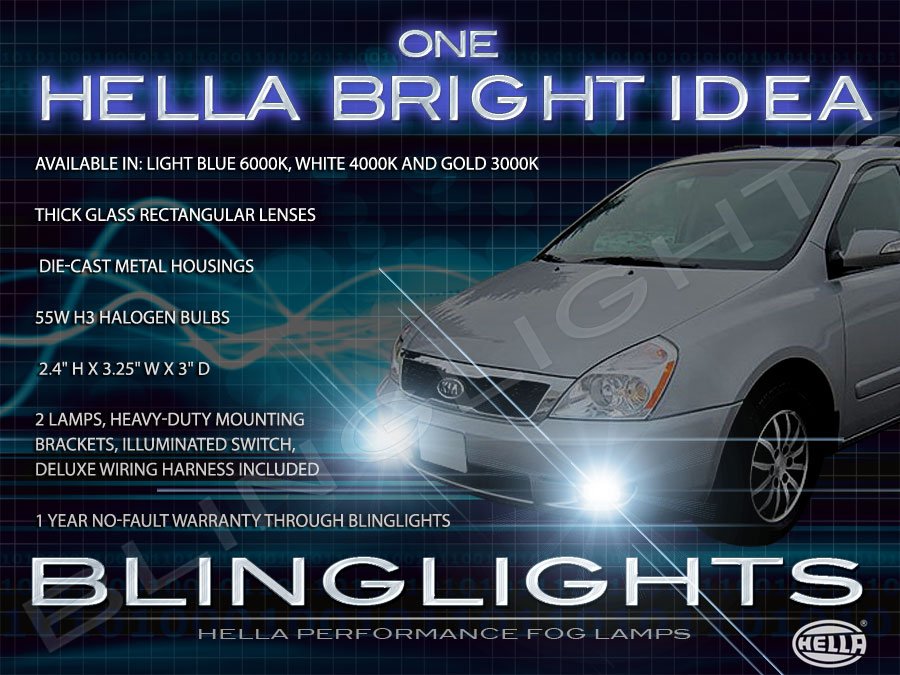 2006 2007 2008 2009 2010 2011 2012 Kia Sedona Xenon Fog Lamps Driving Lights Foglamps Kit