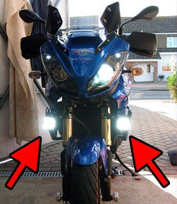 Kawasaki Versys KLE650 LED Fog Lamps Driving Lights Foglamps Foglights Drivinglights Kit