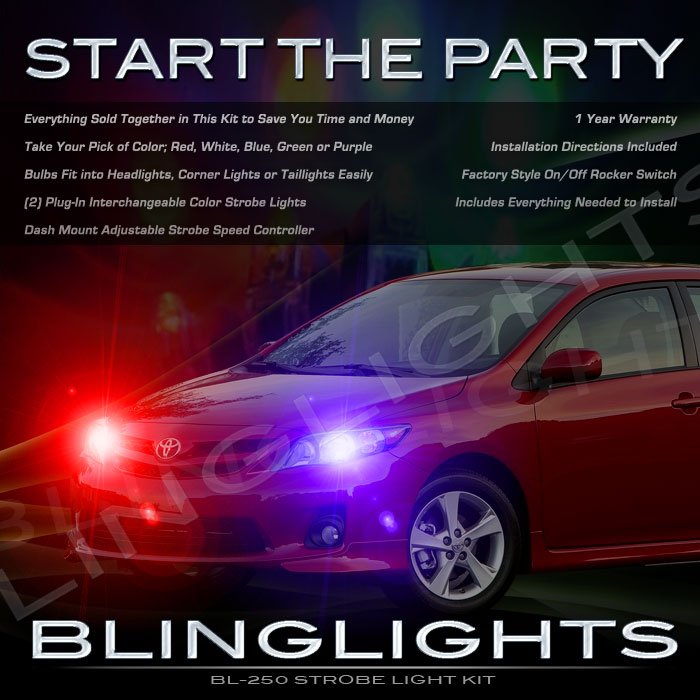 Toyota Corolla Stobes Head Lamp Tail Light Kit Red White Blue Green Purple