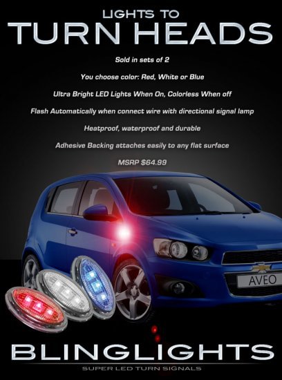 Holden Barina LED Side Markers Turn Signals Lamps Accents TurnSignals Lights Signalers