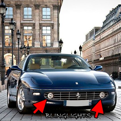 1998 1999 2000 2001 2002 2003 Ferrari 456 M GT GTA Halo Fog Lamps Angel Eye Lights Foglamps Kit