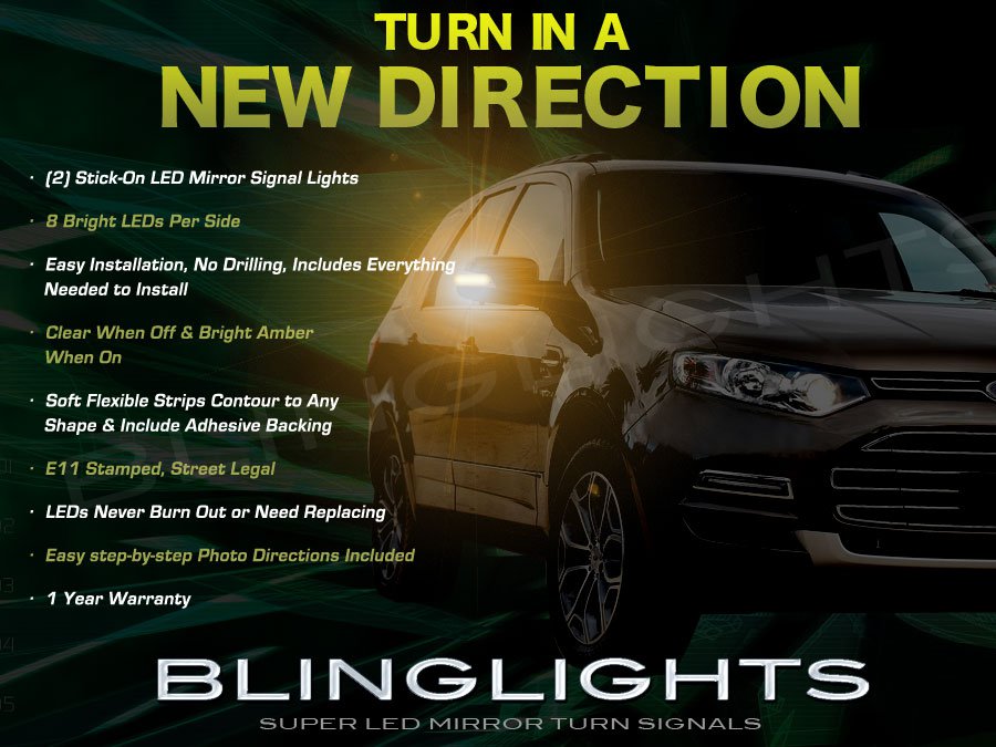 Ford Territory LED Side Mirror Turnsignals Lights LEDs Mirrors Turn Signals Lamps Signalers