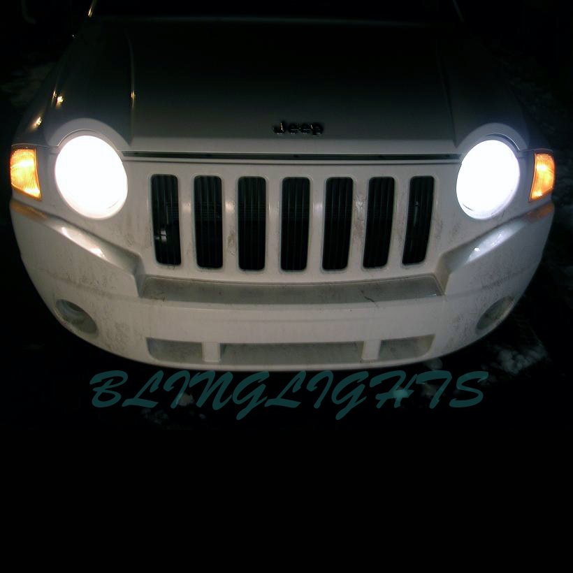 Jeep Compass Bright White Replacement Light Bulbs for Headlamps Headlights Head Lamps Lights Upgrade