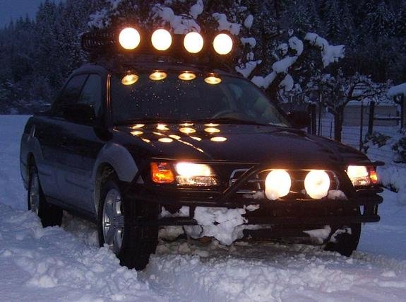 Subaru Baja Off Road Auxilliary Driving Lights Bumper Light Bar Offroad Lamps Kit