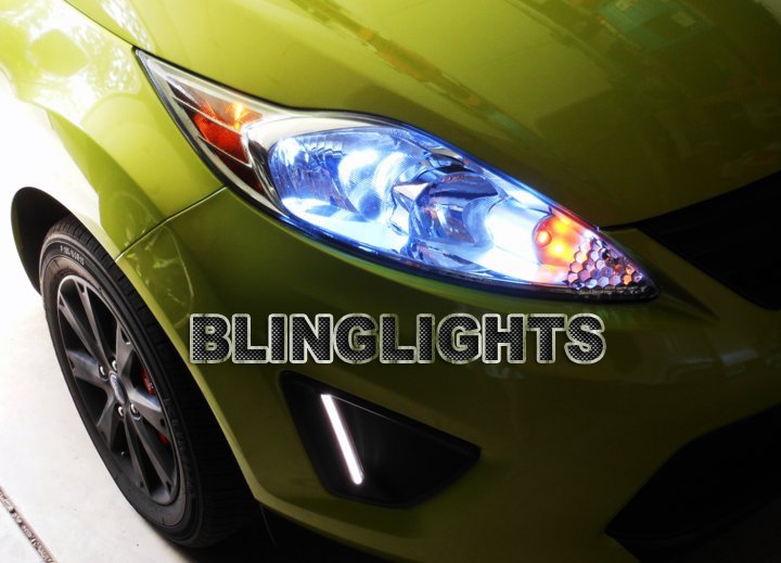 2011 2012 2013 Ford Fiesta Bright White Replacement Upgrade Light Bulbs for Headlamps Headlights