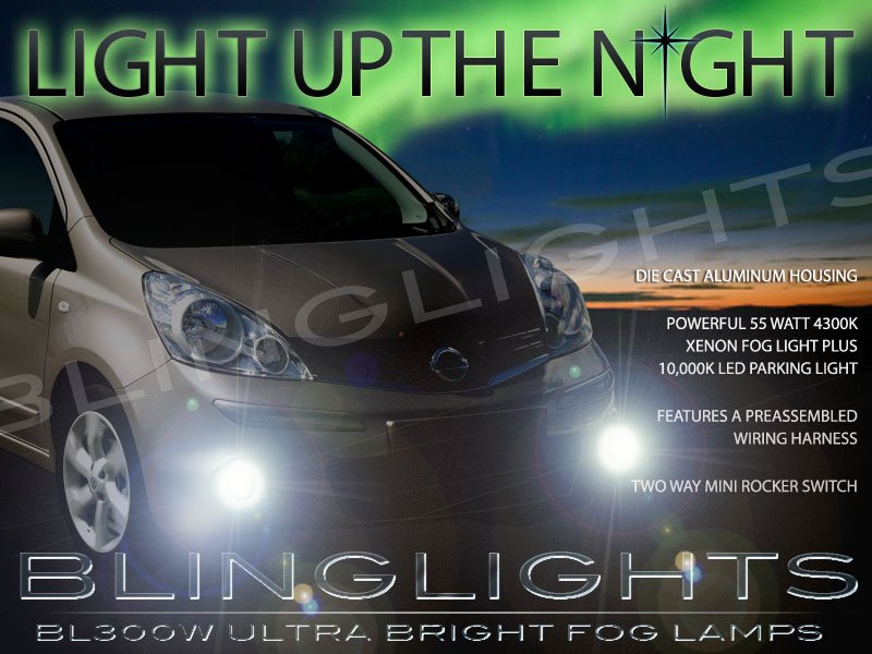 2005-2013 Nissan Note Xenon Fog Lamps Driving Lights Kit