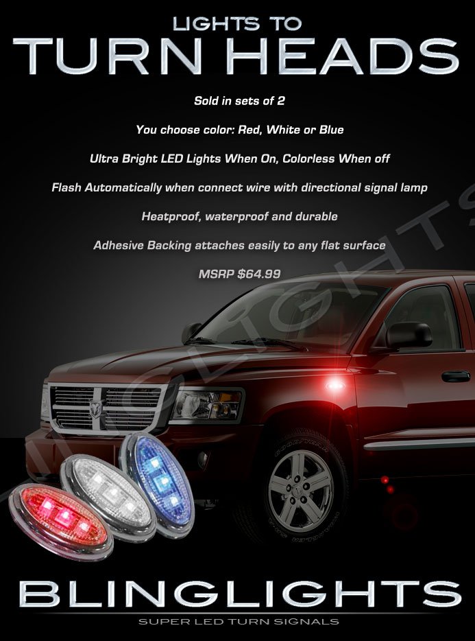 Mitsubishi Raider LED Accents Turnsignals Lights Quarter Panel Markers Turn Signals Lamps Signalers