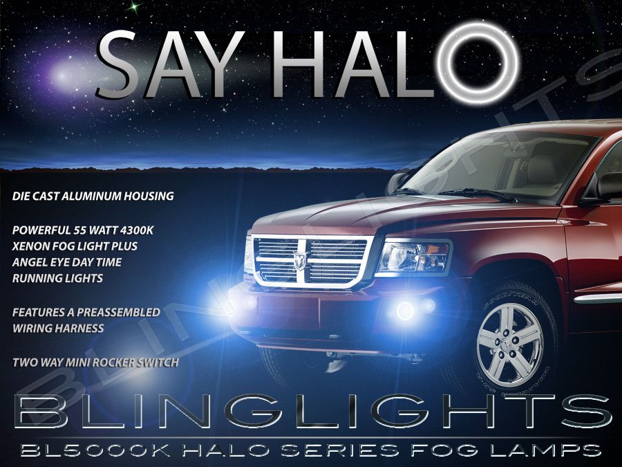 2008 2009 2010 2011 Dodge Dakota Halo Angel Eye Fog Lamps Lights