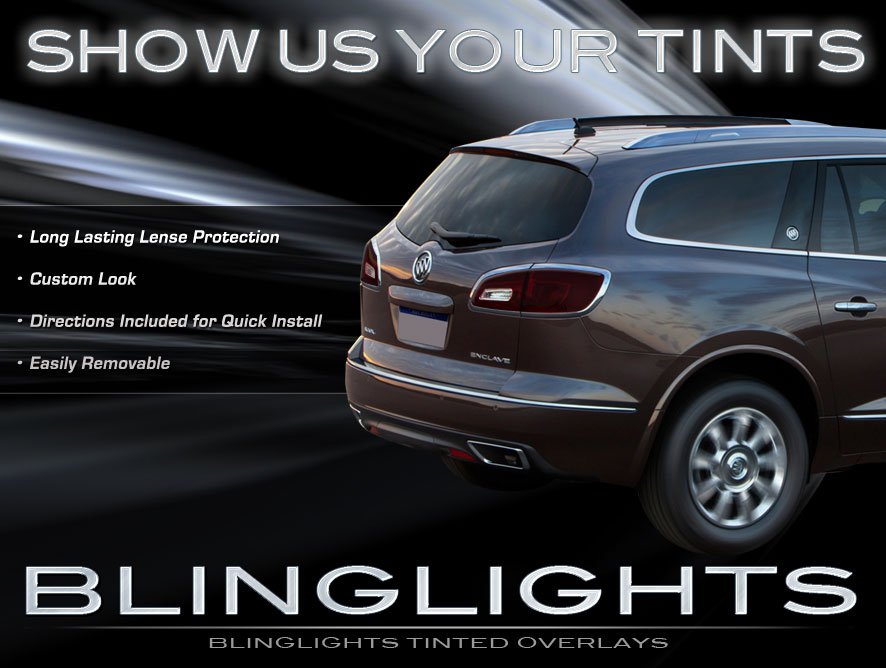Buick Enclave Tinted Smoked Taillamps Taillights Tail Lamps Lights Protection Overlays Film