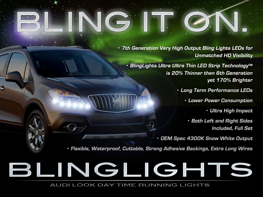 Opel Mokka LED DRL Light Strips Day Time Running Lamps for Headlamps Headlights Strip Lights