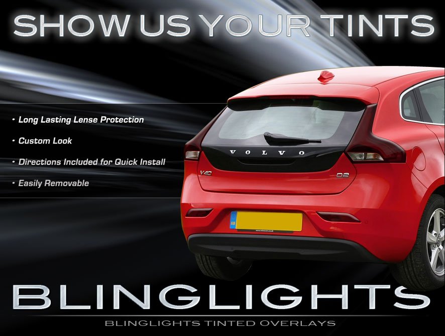 Volvo V40 Tinted Smoked Taillamps Taillights Overlays Film Protection