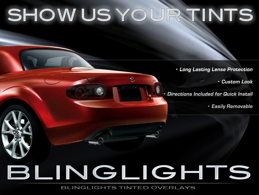 Mazda Miata MX-5 Tinted Taillight Film Overlay Covers ( All Years )