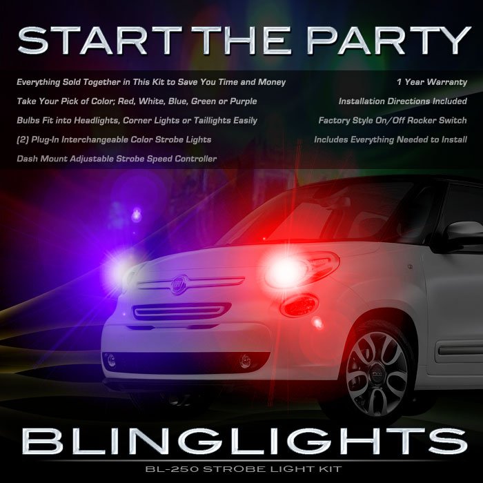 Fiat 500L Head Lamps Strobe Lights Kit Policia Strobes