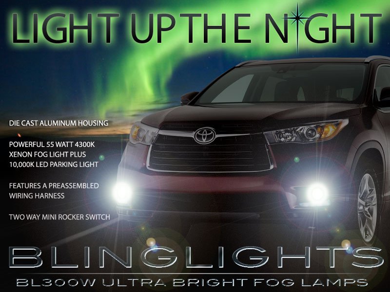 2014 2015 2016 Toyota Highlander Xenon Fog Lamps Driving Lights XU50 Kit