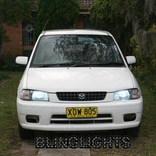 Mazda 121 Bright White Head Lamp Light Bulbs Set Upgraded Replacement