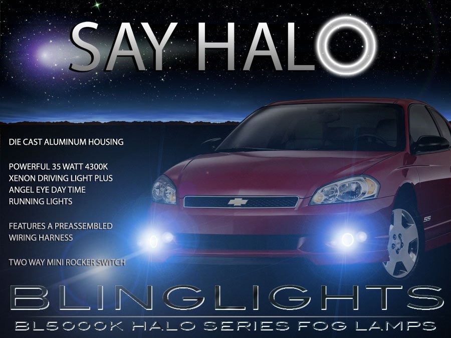 2006 2007 Chevrolet Monte Carlo Halo Angel Eye Fog Lamps Lights Kit