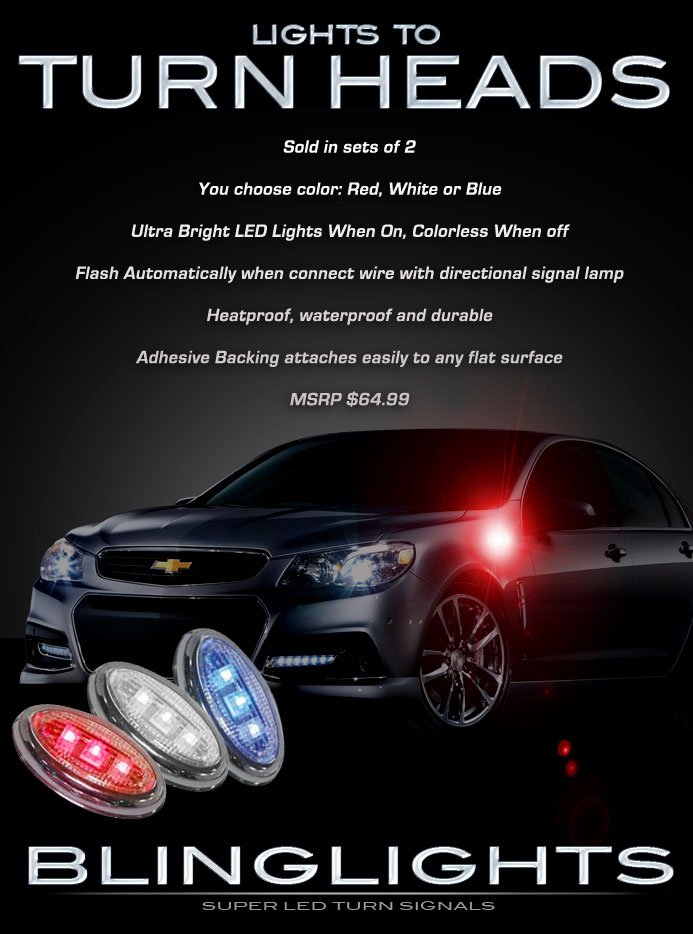 Chevy SS LED Flushmount Side Turnsignal Light Marker Lamp Set